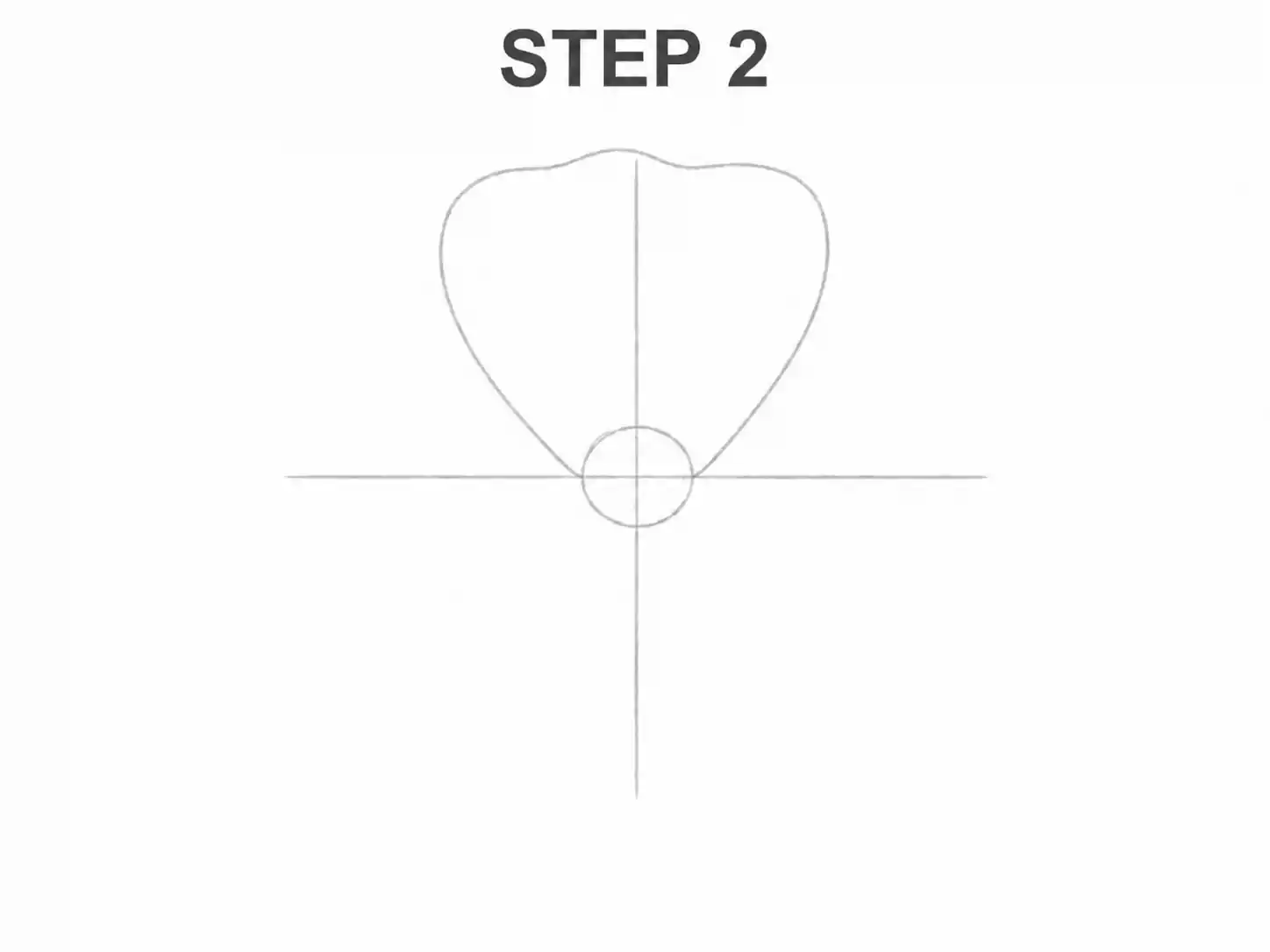 Draw the first hibiscus petal