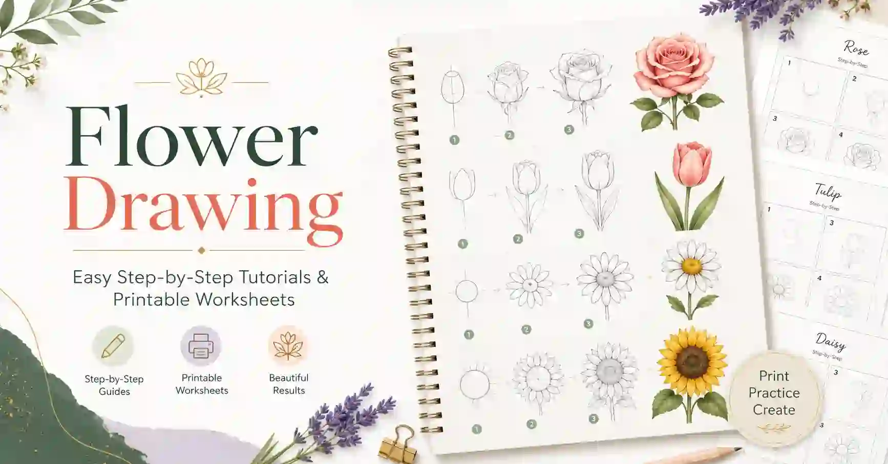simple flower drawing