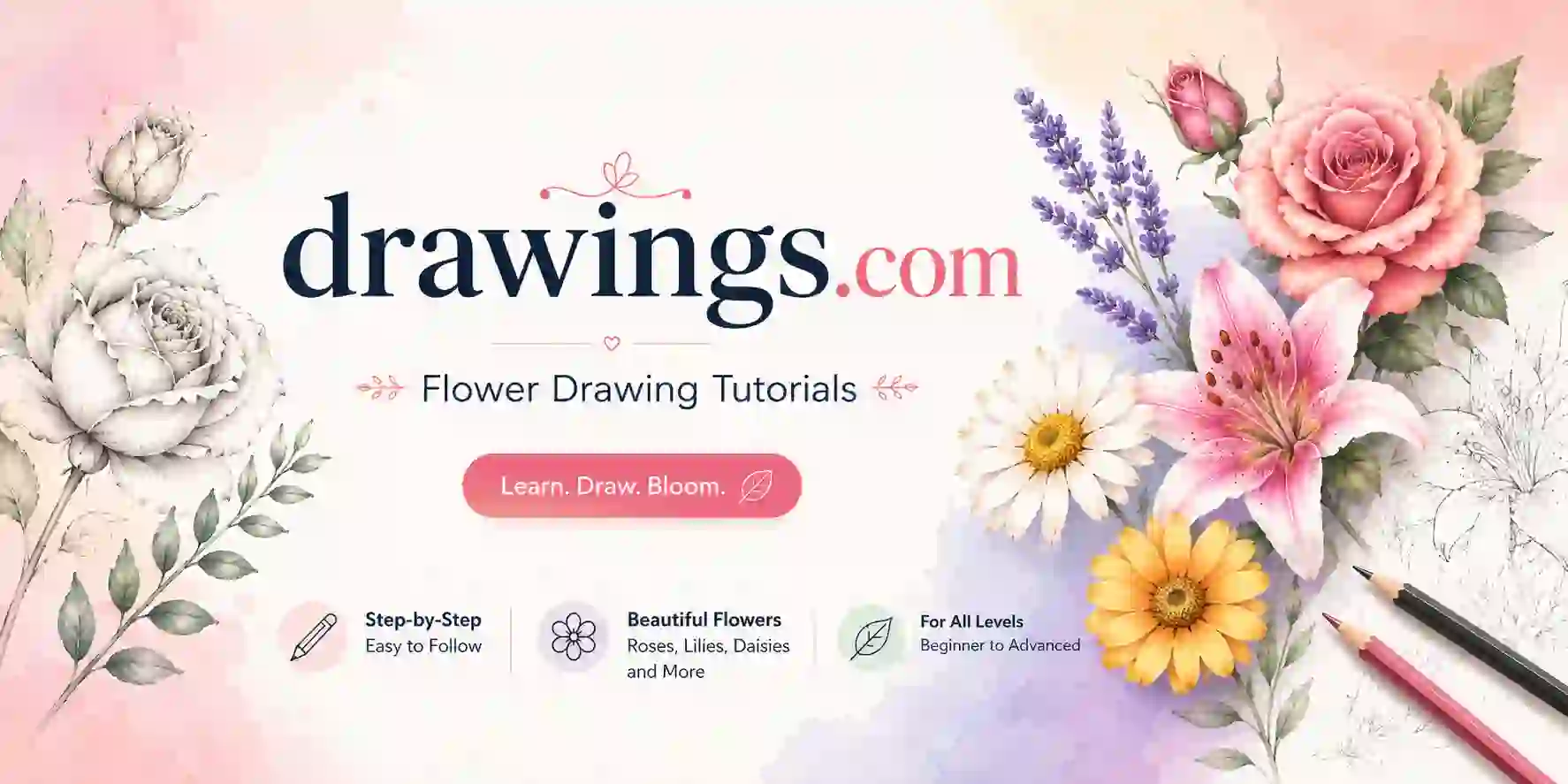 Realistic Flower Drawing