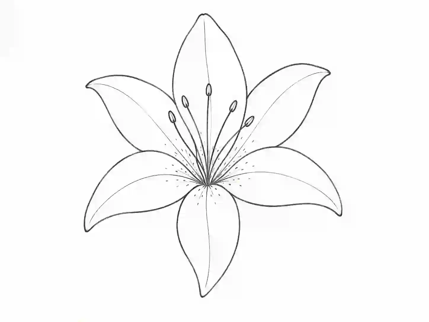 lily drawing flower