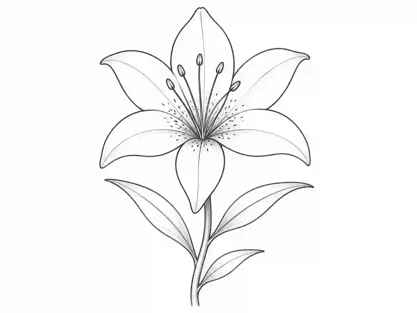 lily flower drawing