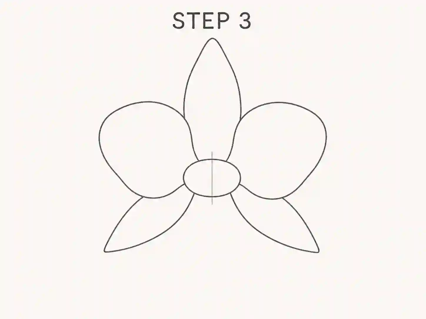 orchid drawing easy