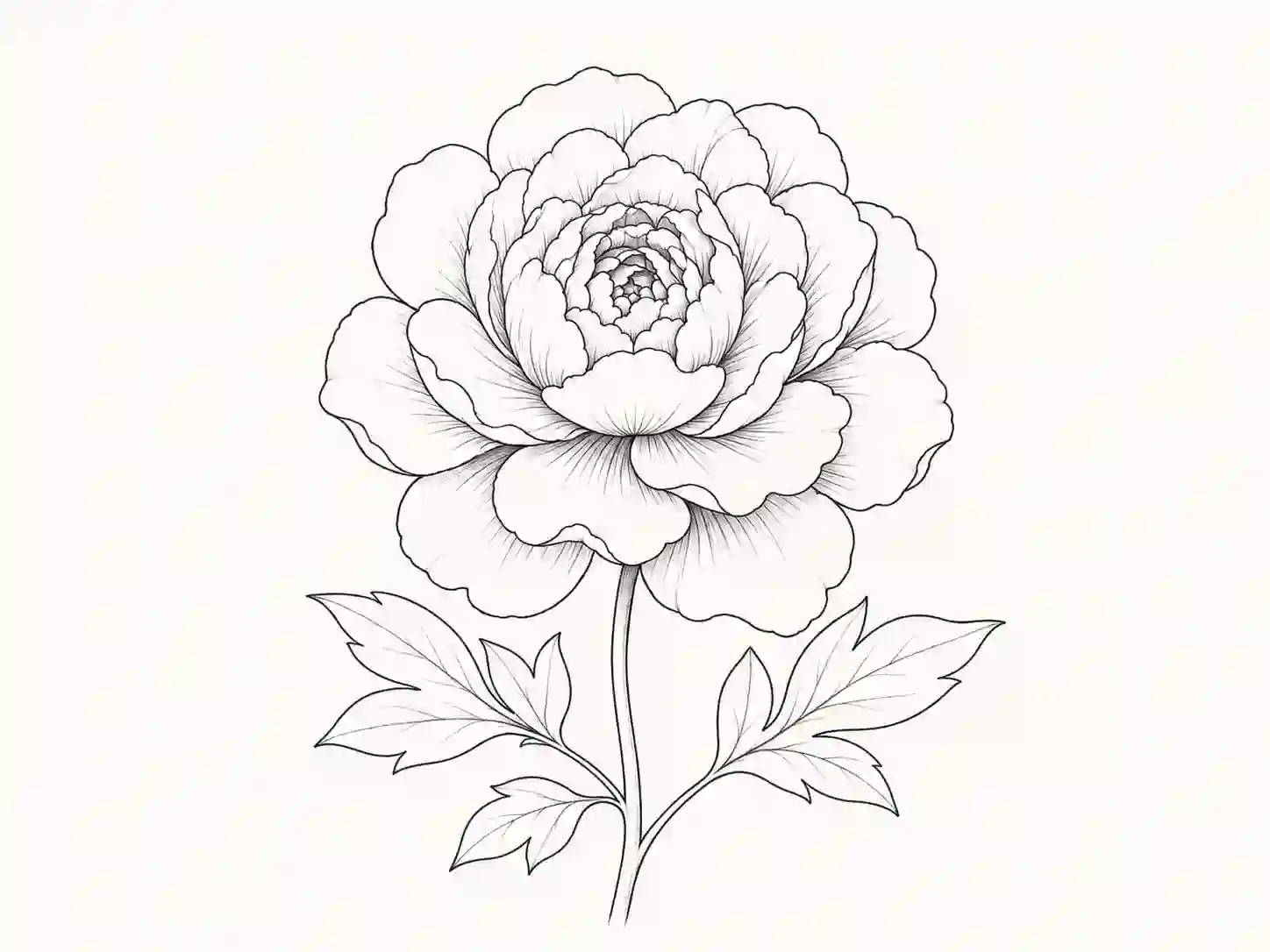 peony drawing