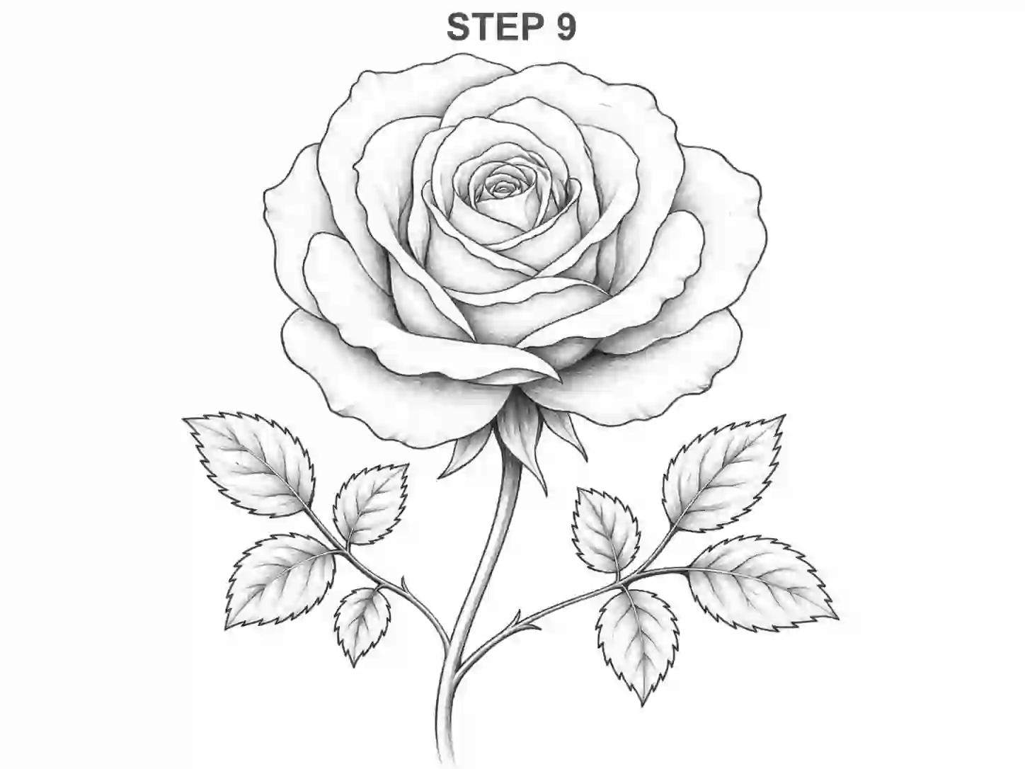 rose drawing