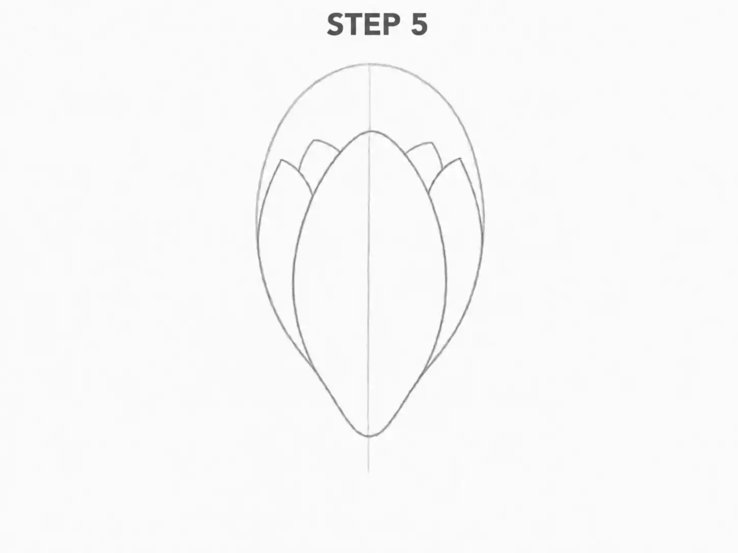 Add the back tulip petals